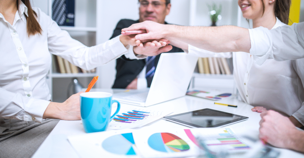 Professional accountants working on financial reports